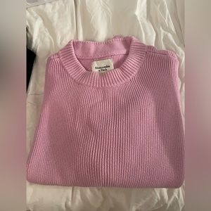 Pink Abercrombie crew neck sweater